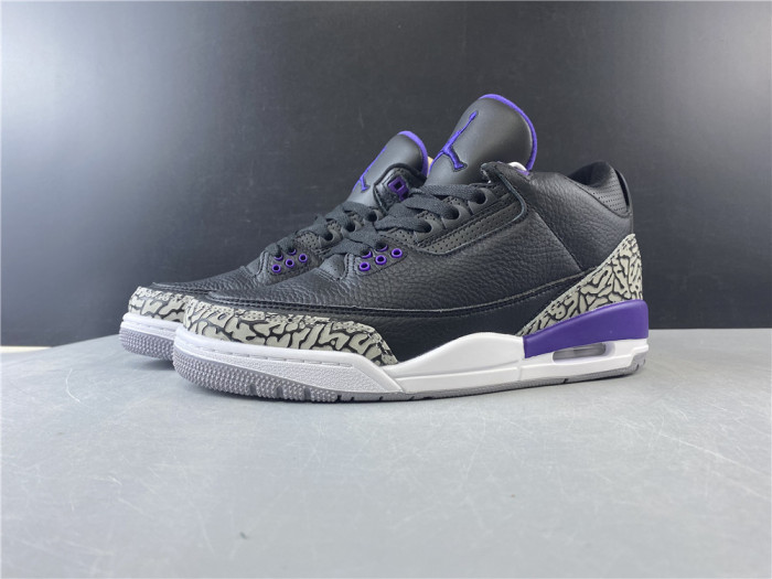 Air Jordan 3 Retro Black Court Purple CT8532-050